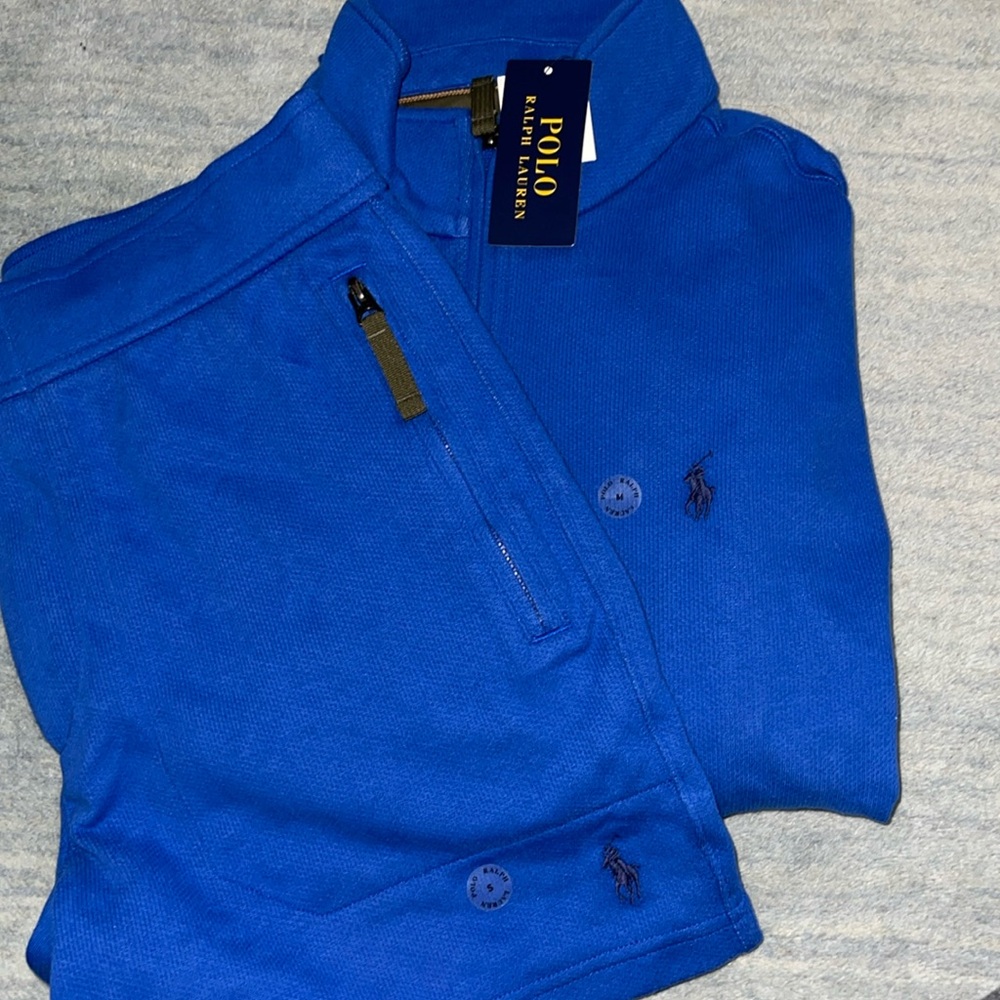 Men’s Polo 2 Piece Set Quarter Zip Top size M & Shorts size S
